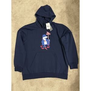 NWT Men’s Medium Adidas Chip In NYC graphic hoodie Navy/Red/White Size L